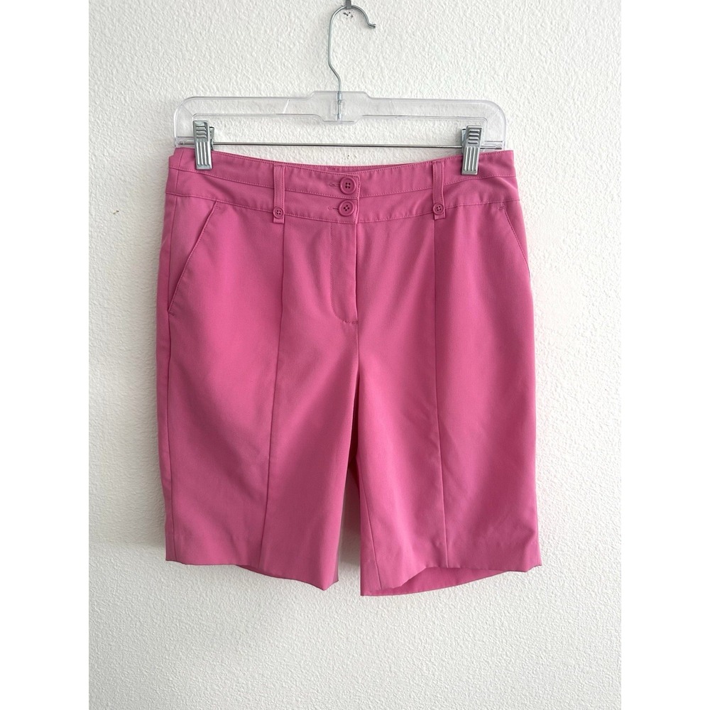 EP Pro Golf Shorts Womens‎ Bermuda Barbie Pink Pleated Stretch Active Sz 2 XS